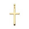 Cruz oro 18 kilates lisa y palo plano