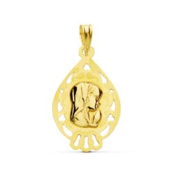 Medalla niña oro 18 k. Virgen niña