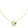 Gargantilla mujer circonita oro 18 k.