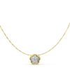 Gargantilla mujer bicolor oro 18 k.