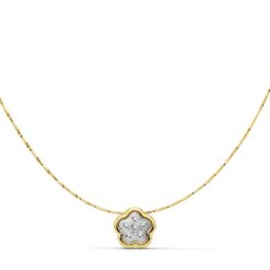 Gargantilla mujer bicolor oro 18 k.
