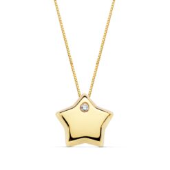 Gargantilla estrella oro 18 k.