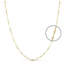 Cadena oro 9 k. Singapur 40 cm.