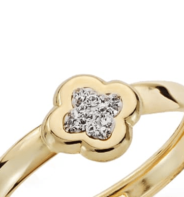 Anillo mujer o niña oro 9 k. Trébol - Imagen 2