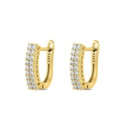 Pendientes plata chapada en oro