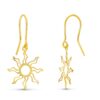 Pendientes largos mujer oro 18 k. Sol