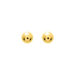 Pendientes niña bola lisa 9 k. medida 4 mm.