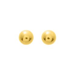 Pendientes bola lisa niña 6 mm. oro 9 k.