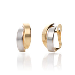 Pendientes mujer oro 18 k. Bicolor